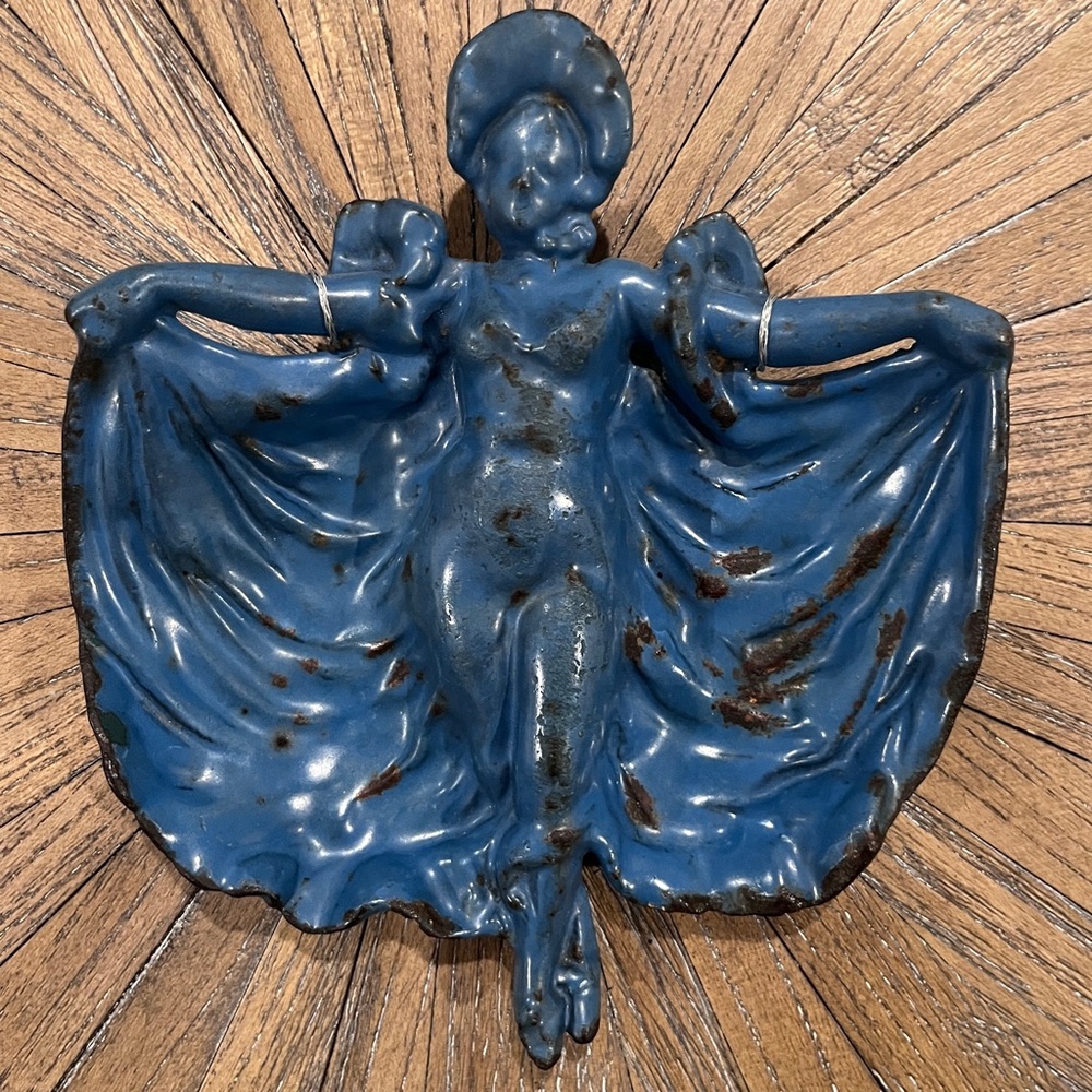 Art Nouveau Dancing Woman Trinket Dish Wall Hanging PEMCO Baltimore Cast Mold